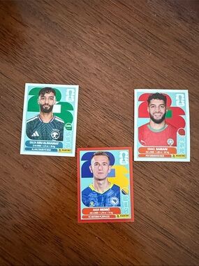 Panini Stickers - Green, Red, Blue Accents